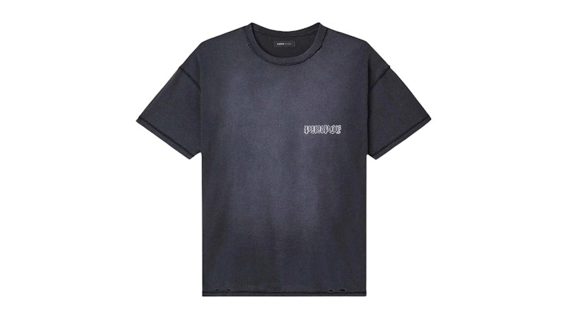 Purple Brand Textured Inside Out Tee Washed Black