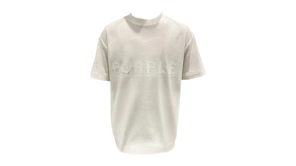 Purple Brand Textured Jersey S/S Tee Off White