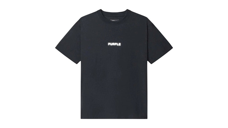 Purple Brand Textured Jersey SS Tee Black