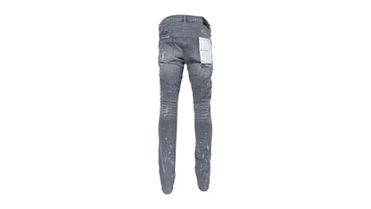 Purple Brand Worn Knee Slit Jean Light Indigo