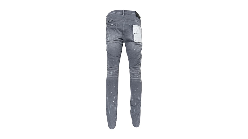 Purple Brand Worn Knee Slit Jean Light Indigo