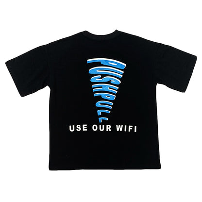 Push Pull 4 Bars Wifi T-Shirt Black