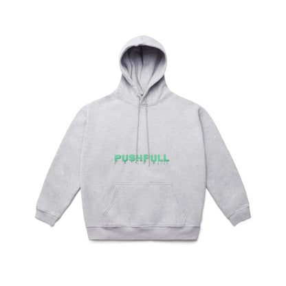 Push Pull Emerald Blood Drip Hoodie Grey/Green