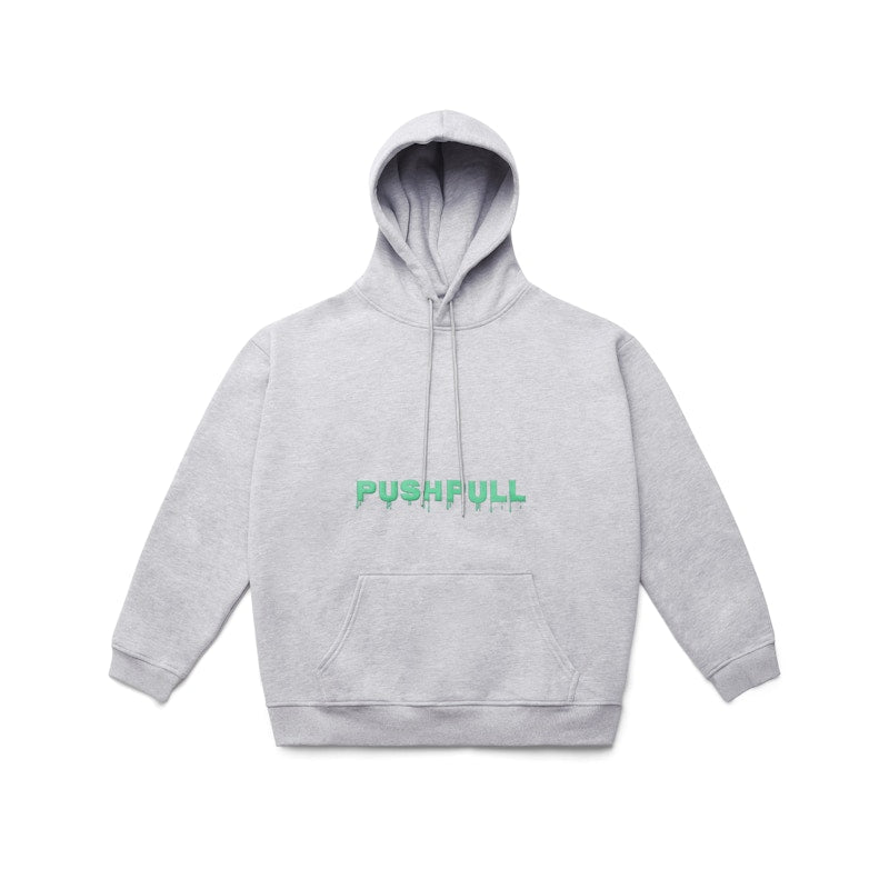 Push Pull Emerald Blood Drip Hoodie Grey/Green