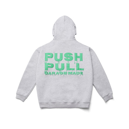 Push Pull Emerald Blood Drip Hoodie Grey/Green