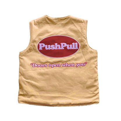 Push Pull Gasoline Vest Light Brown