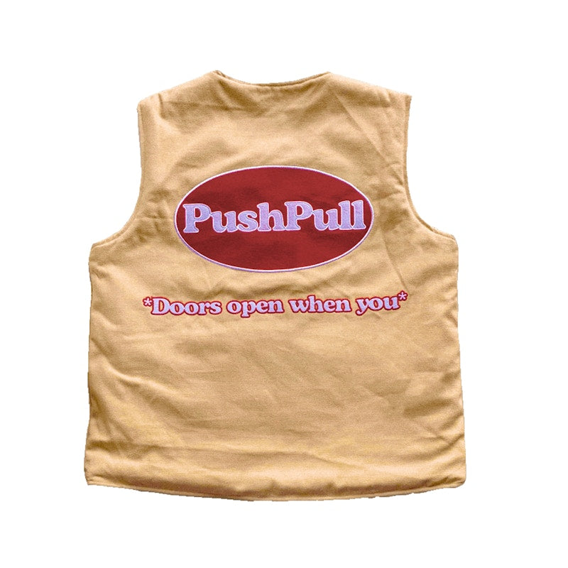 Push Pull Gasoline Vest Light Brown