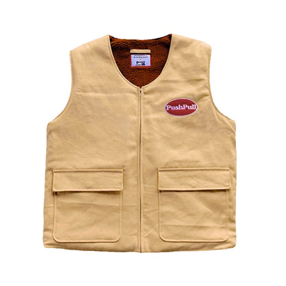 Push Pull Gasoline Vest Light Brown