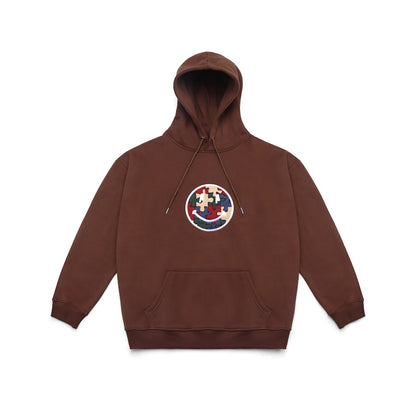 Push Pull Puzzle Hoodie Brown