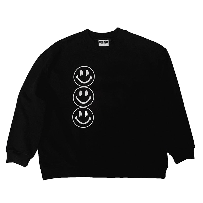 Push Pull Salt N Pepper Crewneck Black