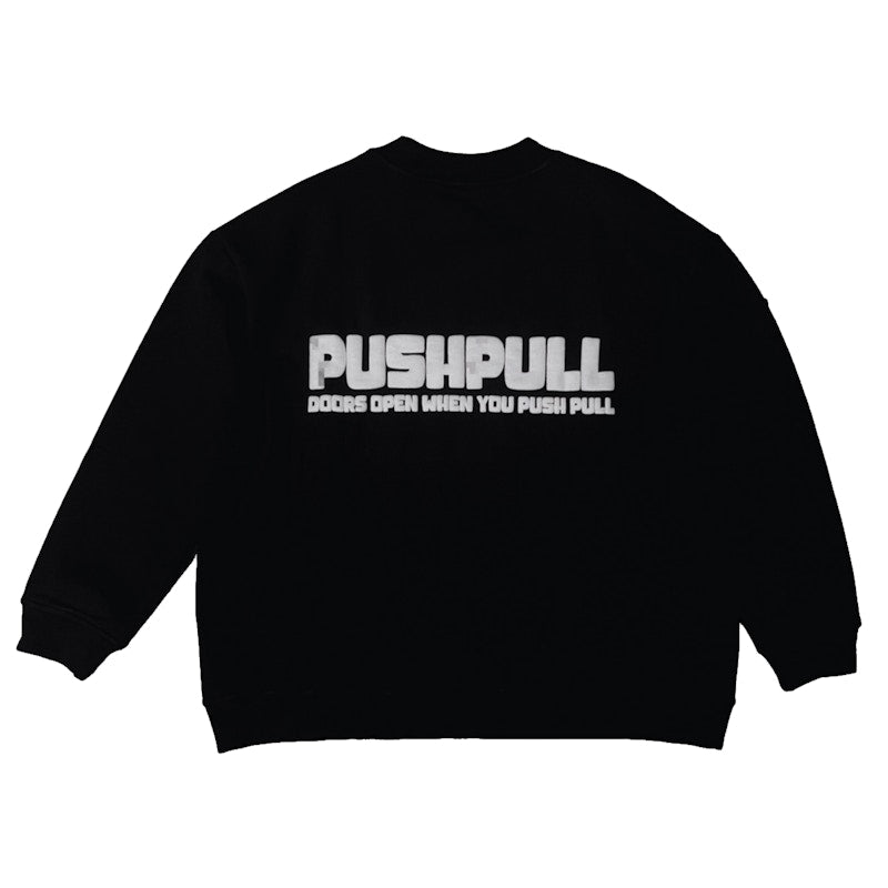Push Pull Salt N Pepper Crewneck Black