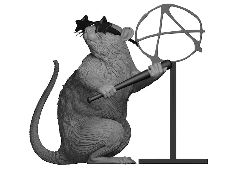 Queen M x BRANDALISM EXCLUSIVE Hollywood Rat Comic Con Gray Variant Limited Timed Edition Figure