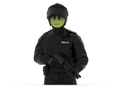 Queen M x BRANDALISM EXCLUSIVE Riot Cop Comic Con Blackout Variant Limited Timed Edition Figure