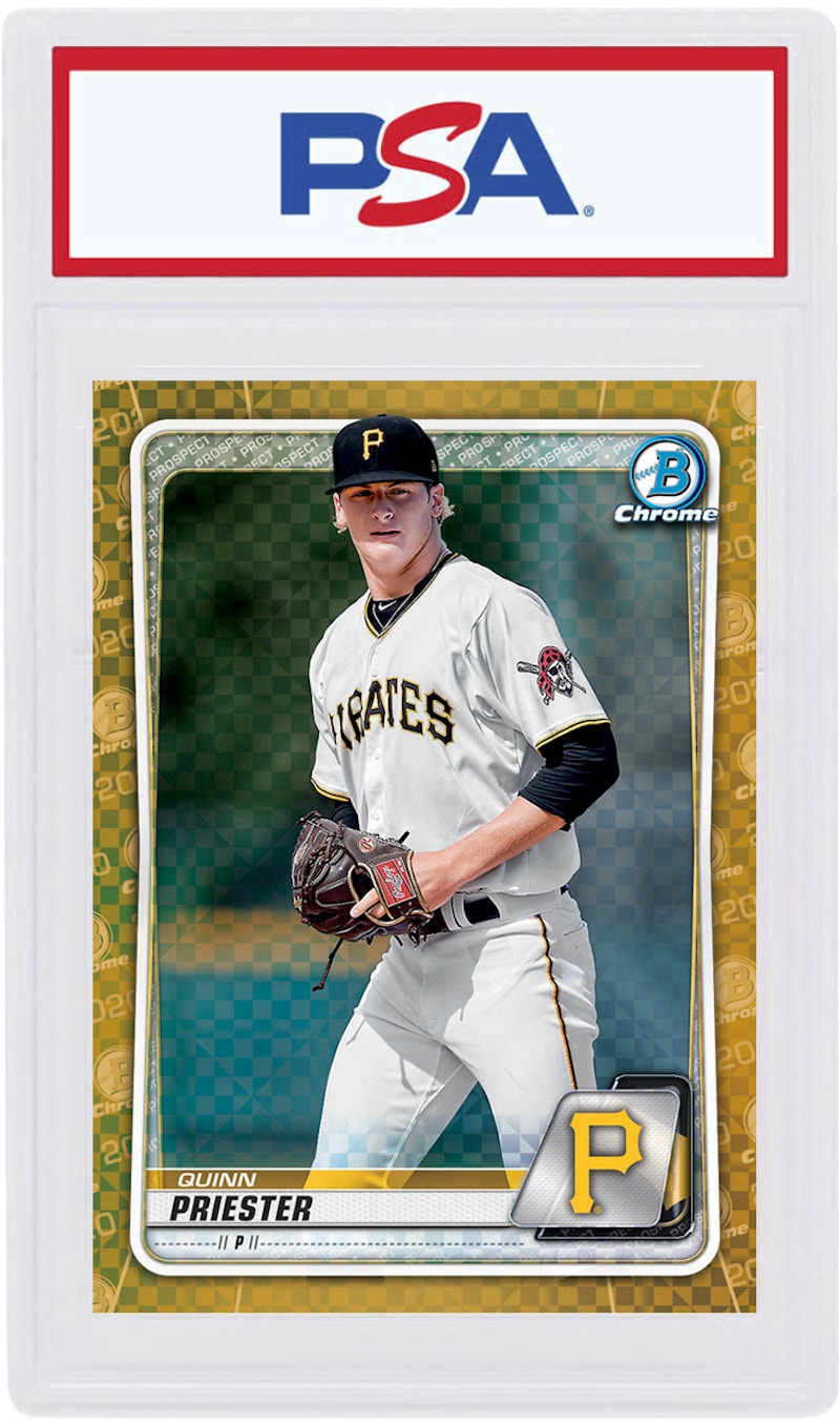 Quinn Priester 2020 Bowman Chrome X Gold X-Fractor /3 #BCP-197 (PSA or BGS Graded)