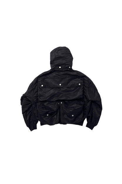 RIOT HILL Swiss Cargo Bomber Jacket Black