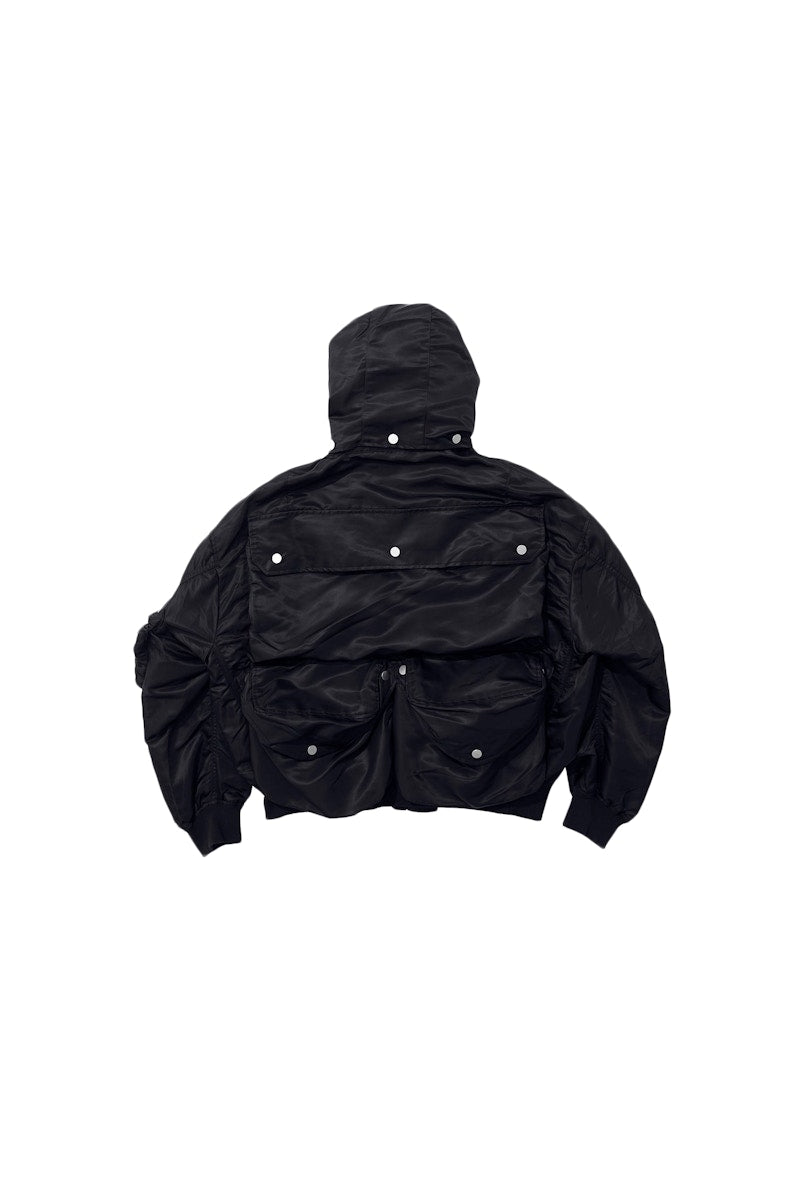 RIOT HILL Swiss Cargo Bomber Jacket Black