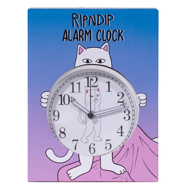 RIPNDIP Fucking Late Custom Alarm Clock White