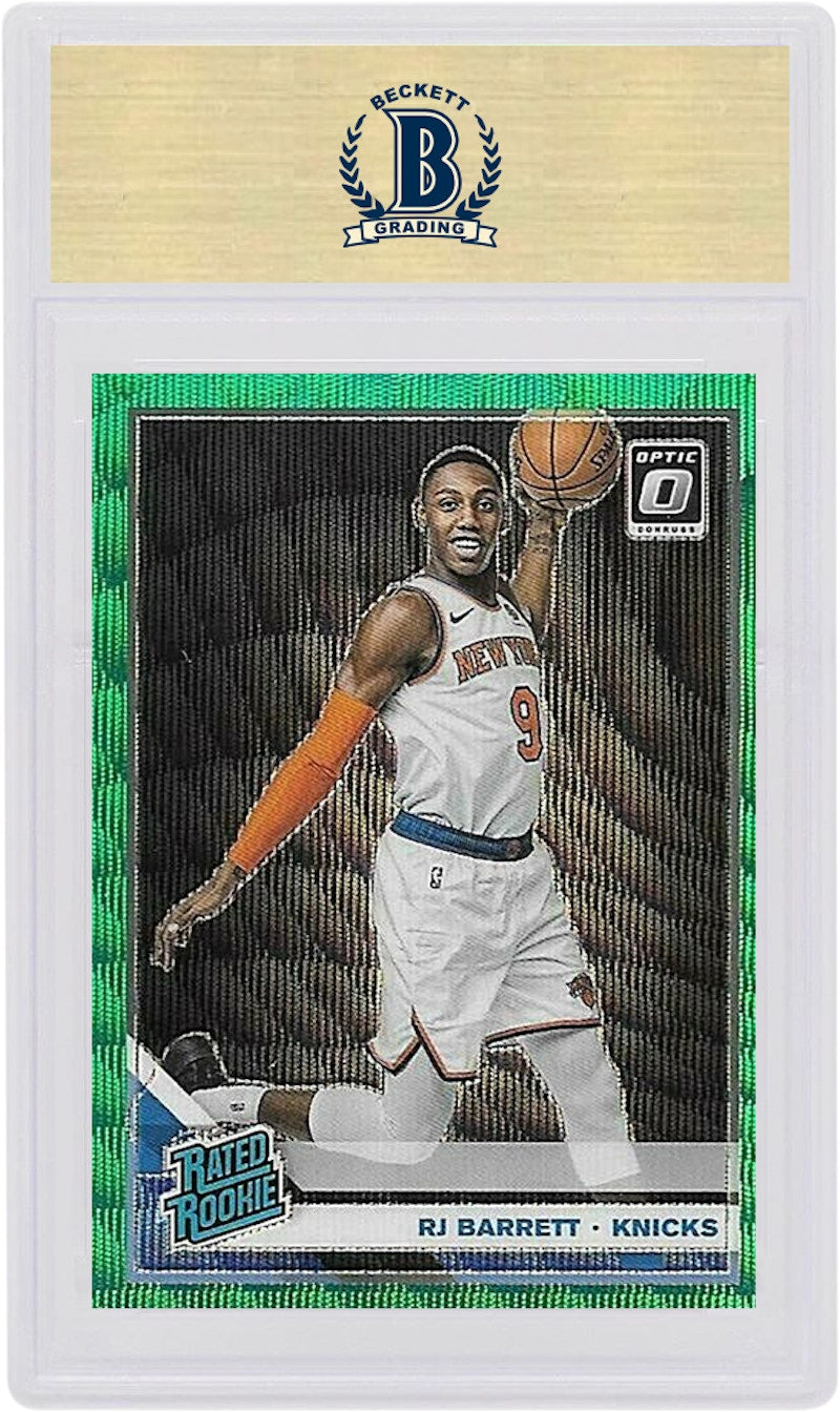 RJ Barrett 2019 Donruss Optic Fanatics Box Set Green Wave Rookie #178 (PSA or BGS Graded)