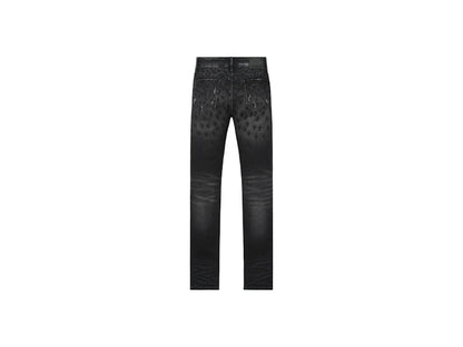 RtA Bryant Skinny Graphite Fade Allover Cross Jeans Graphite
