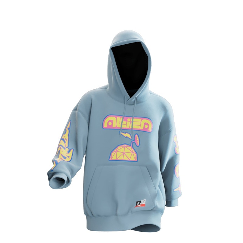 RTFKT CloneX Alien Hoodie Pale Blue