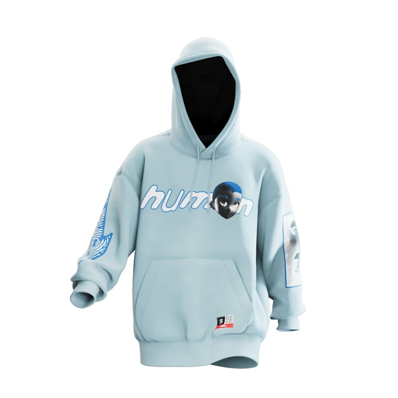 RTFKT CloneX Human Hoodie Light Blue