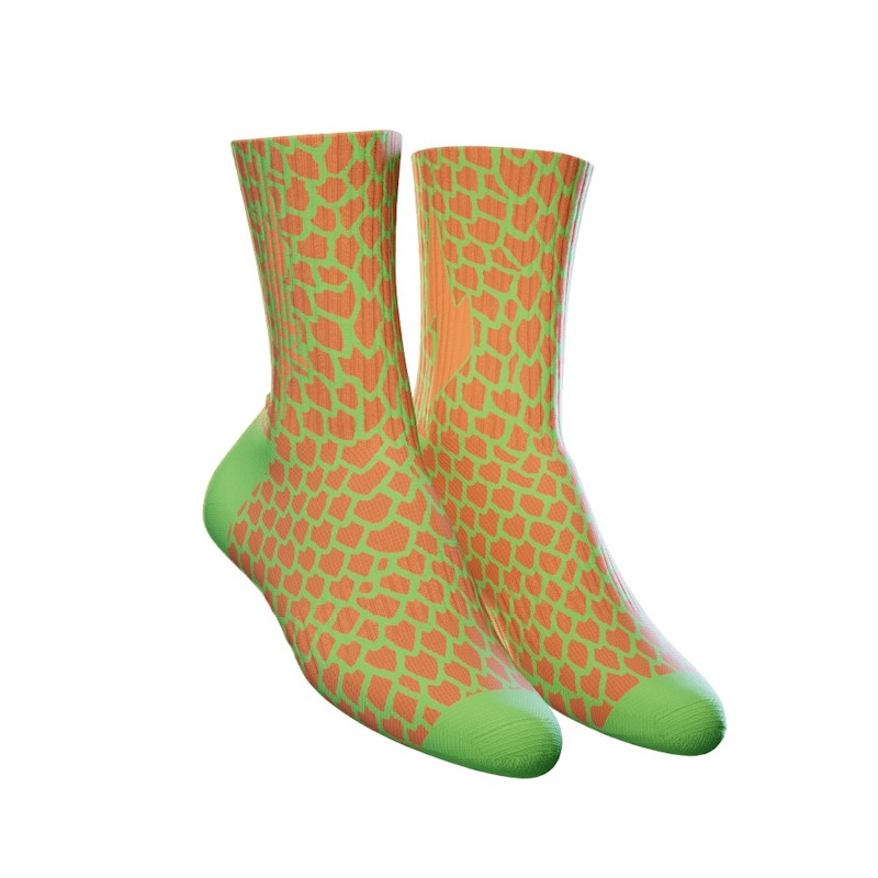 RTFKT CloneX Reptile Socks Orange/Lime
