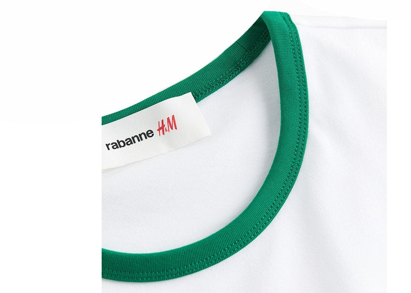 Rabanne H&M Applique T-Shirt (Mens) White/Green