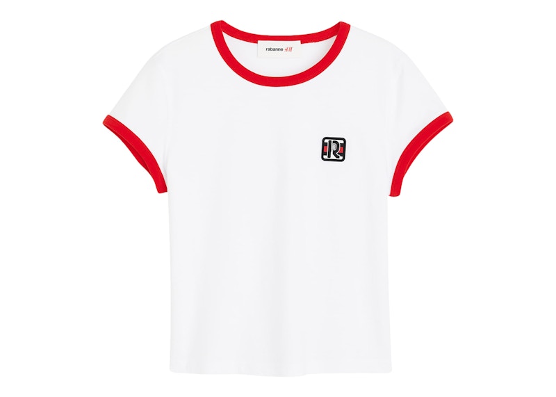 Rabanne H&M Appliqued T-Shirt White