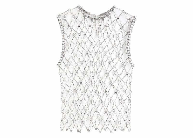 Rabanne H&M Embellished Chain Mail Top (Mens) Silver