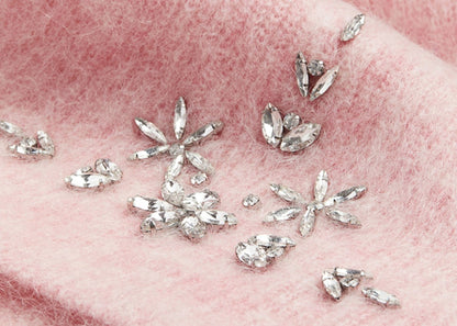 Rabanne H&M Embellished Mohair-Blend Scarf Pink