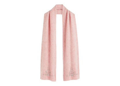 Rabanne H&M Embellished Mohair-Blend Scarf Pink
