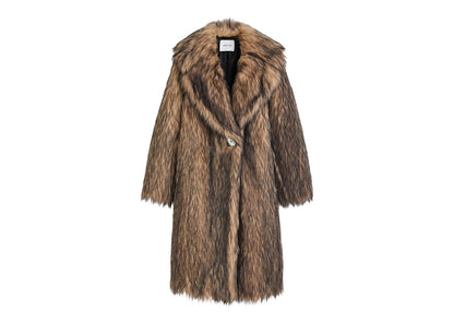 Rabanne H&M Fuzzy Coat Brown