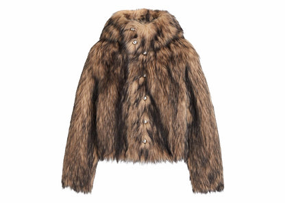 Rabanne H&M Fuzzy Hooded Jacket (Mens) Brown/Black
