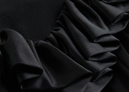 Rabanne H&M Jersey Puff-Skirt Dress Black