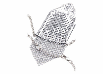 Rabanne H&M Metal-Mesh Necklace Bag (Mens) Silver