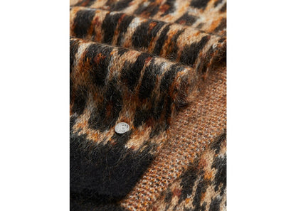 Rabanne H&M Mohair-Blend Jacquard-Knit Scarf (Mens) Leopard