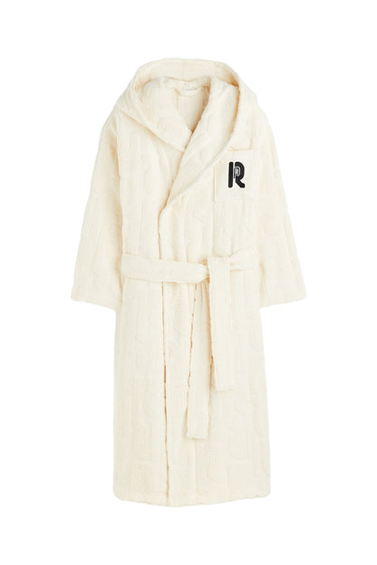 Rabanne H&M Patterned Cotton Bathrobe Beige