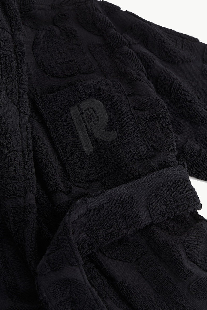 Rabanne H&M Patterned Cotton Bathrobe Black