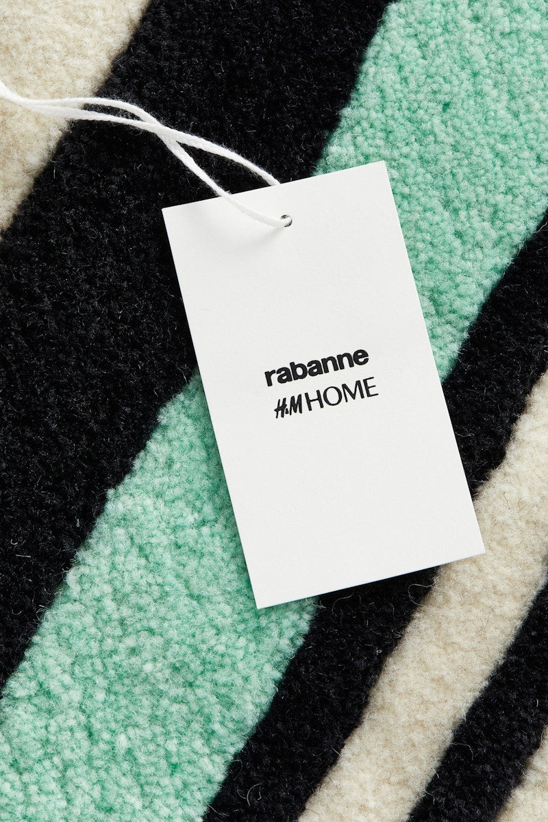 Rabanne H&M Patterned Wool Rug Multicolor