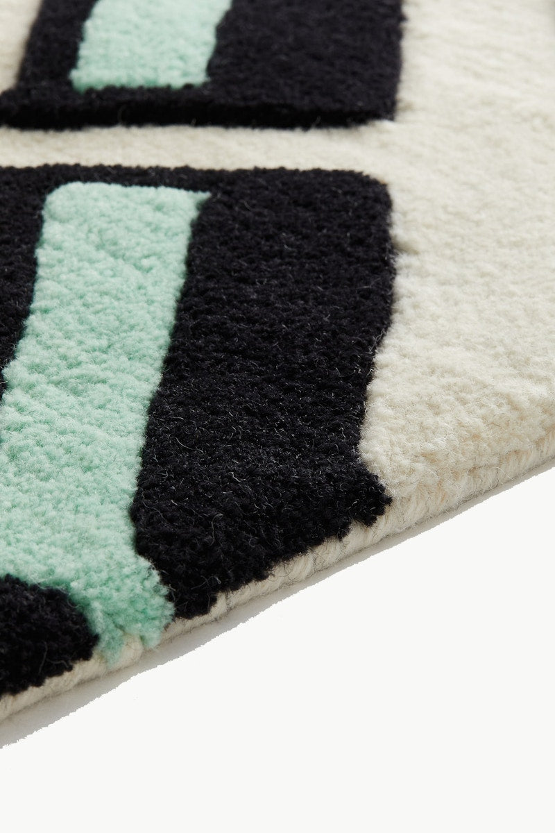 Rabanne H&M Patterned Wool Rug Multicolor