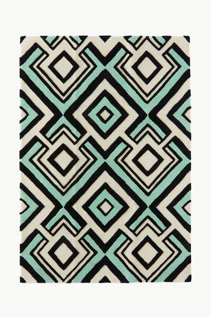 Rabanne H&M Patterned Wool Rug Multicolor