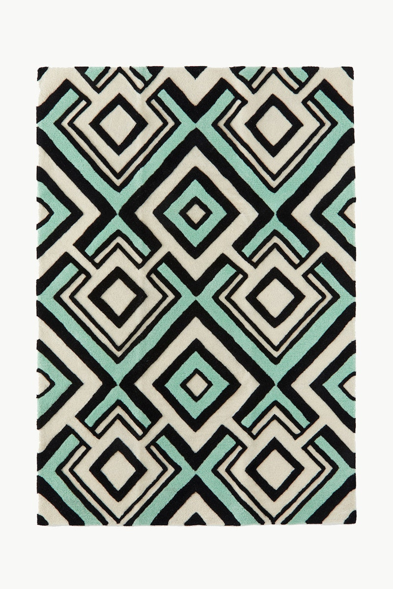 Rabanne H&M Patterned Wool Rug Multicolor