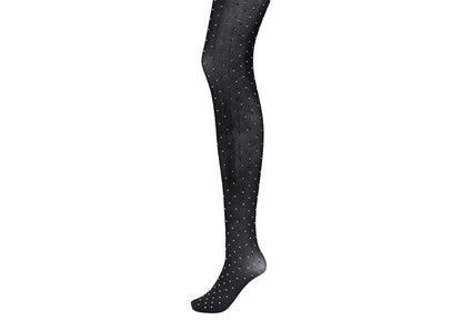Rabanne H&M Rhinestone-Embellished Tights Black