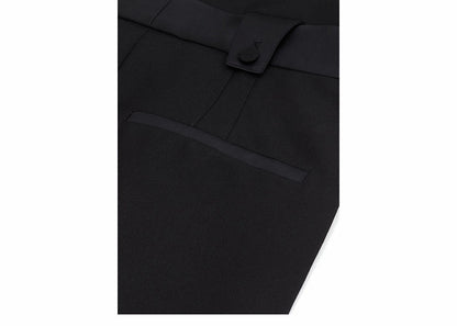 Rabanne H&M Satin-Detail Tuxedo Jumpsuit (Mens) Black