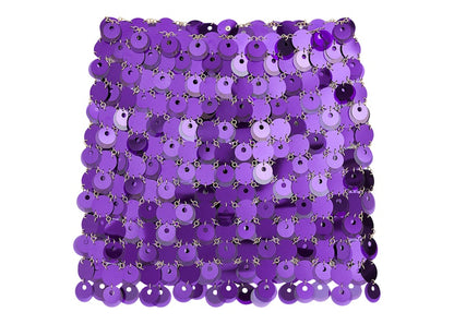 Rabanne H&M Sequin-Disc Mini Skirt Purple
