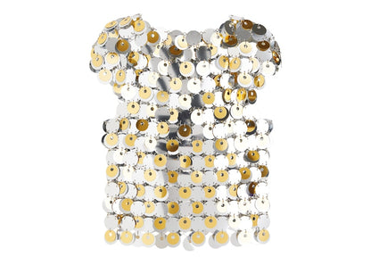 Rabanne H&M Sequin-Disc Top Silver/Gold