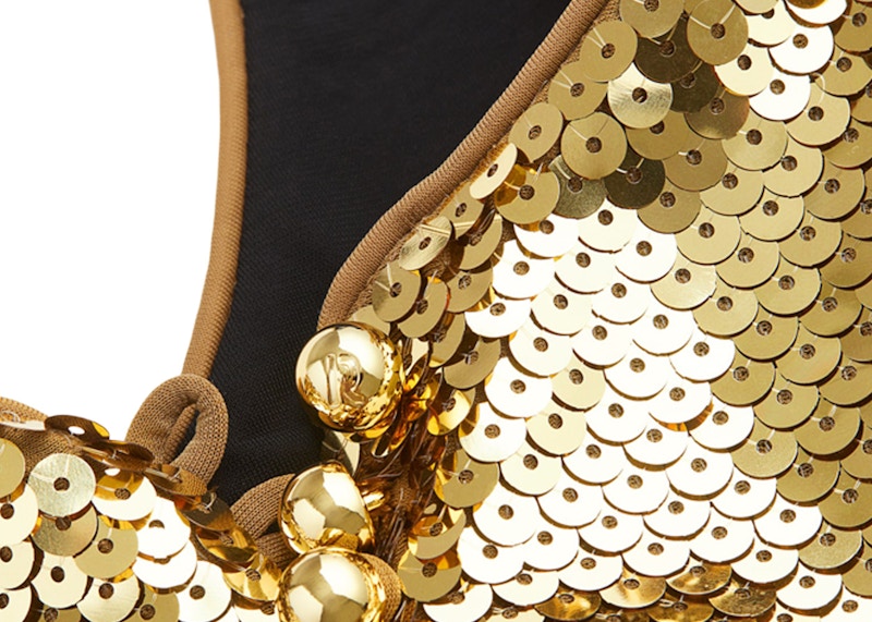Rabanne H&M Sequined Crop Top Gold