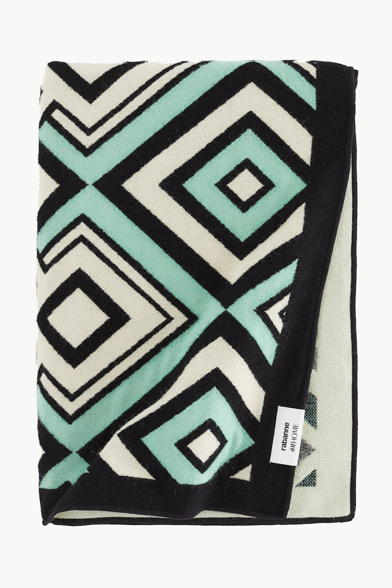 Rabanne H&M Wool-Blend Throw Multicolor
