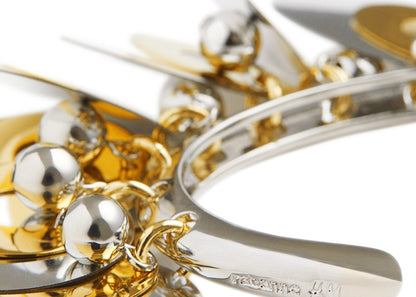 Rabanne H&M Beaded Disc-Embellished Bangle Silver/Gold