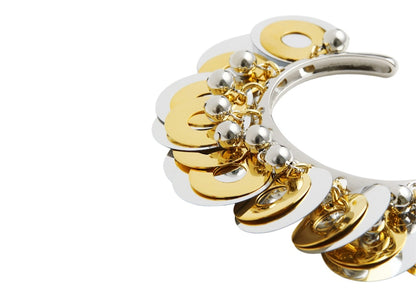 Rabanne H&M Beaded Disc-Embellished Bangle Silver/Gold